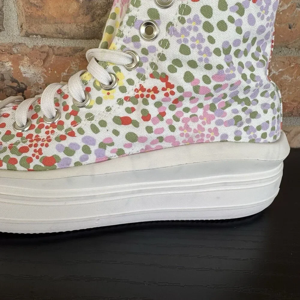 Chuck Taylor All Star‎ Move Things To Grow. Platform High Top. Floral. Sz 10.5